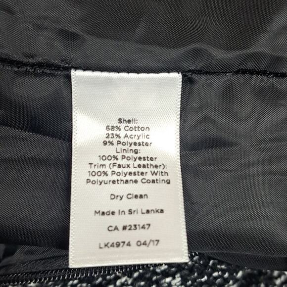 Talbots black and white pencil skirt size 12 Cotton Blend - Picture 5 of 5